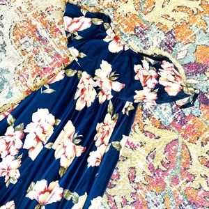 Maxi Maternity Dress - Ruffle Off the Shoulder